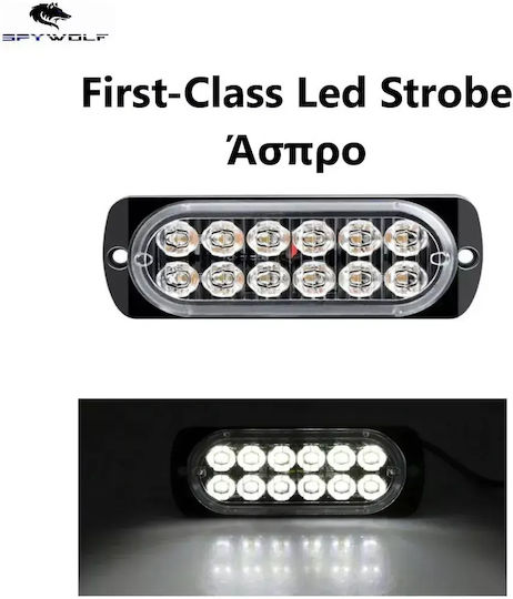 First-Class Led Stroboscop Alb Lumini De Volum Pentru Camioane 12led 12/24v 6000lm Tc-353