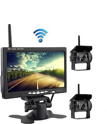 Dublă Cameră de Marșarier Fără Fir pentru Camion Autobuz Monitor 7" și Înregistrare Nocturnă Campark Rc02+ Dublă Cameră de Marșarier Fără Fir pentru Camion Autobuz Monitor 7" și Înregistrare Nocturnă Campark Rc02+