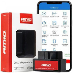 Amio Διαγνωστικό Αυτοκινήτου Obd 2 Τύπου Elm327 Bluetooth Mini Τάση Λειτουργίας 12v Ασύρματη Σύνδεση Επιβατικά Αυτοκίνητα 1 Τεμ 04732/am Amio 04732/am