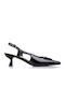 Pointed Toe Heels with Medium Heel Black