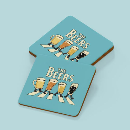 Beers Untersetzer Hölzernes 9x9cm 2 Stück Beers Untersetzer Hölzernes 9x9cm 2 Stück