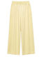 Women's Fabric Trousers with Rubber Band in Regular Fit Yellow