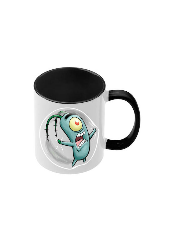 SpongeBob Mug Black Handle Interior
