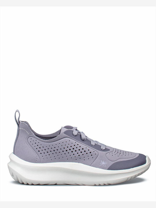 Clarks Solevana Tie Sneakers Purple Grey Lila