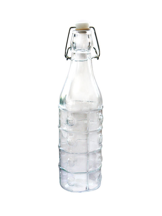 Raki Sticlă De Apă Din Sticlă Cu Clemă Transparentă 560ml