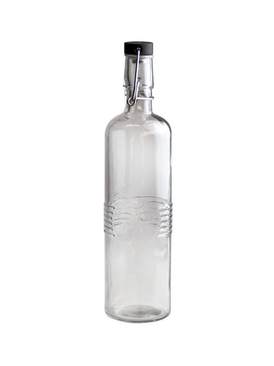 Raki Sticlă De Apă Din Sticlă Cu Clemă Neagră 750ml