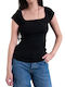 Women's Summer Sleeveless Black Blouse