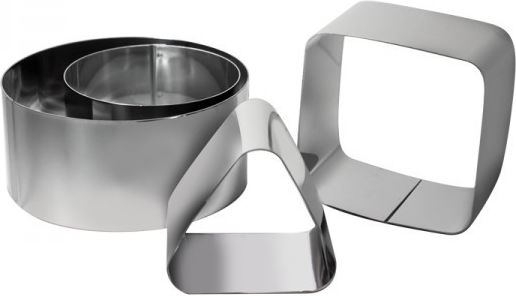 Set 4 Stainless Steel Molds Garnishes Raki Mn0198957