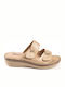 Women's Flat Sandals Gold