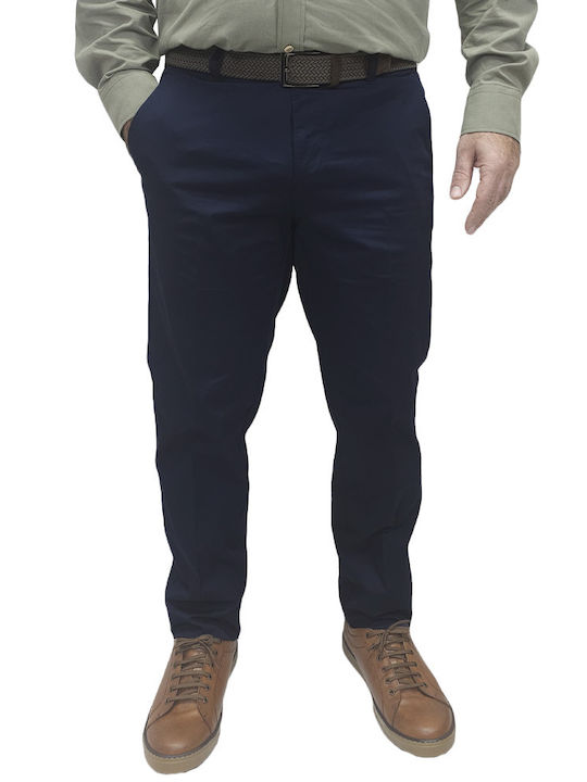 Lexton Παντελόνι Chino σε Κανονική Εφαρμογή Navy