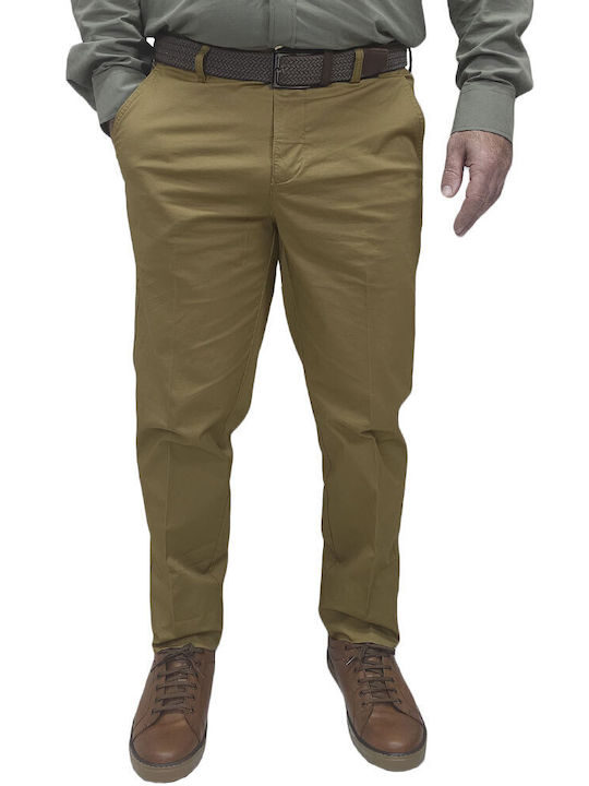 Lexton Παντελόνι Chino σε Κανονική Εφαρμογή Camel