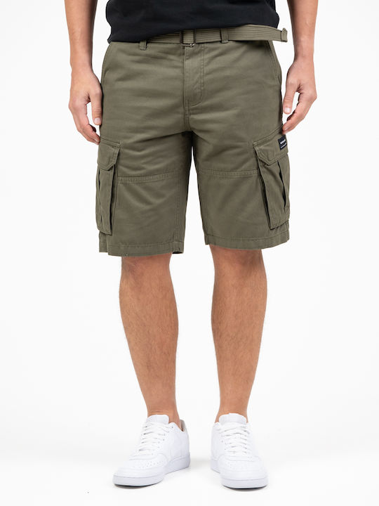 Rebase Ανδρική Βερμούδα Cargo Dk Khaki