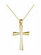 Vergoldeter Kreuz 14K mit Kette