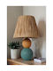 Dekoratives Handgefertigtes Holz Tischlampe Grünes Braunes 20x35cm