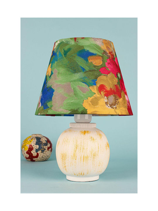 Decorative Handmade Ceramic Table Lamp Multicolour 30x33cm