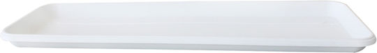 Sic Plast Patmos Plastic Pot Plate White 37x17.5cm 10167040901