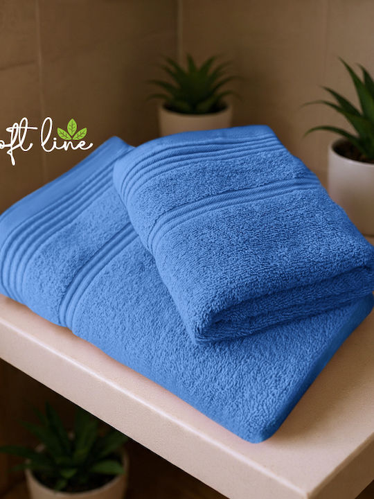 Cosy Life Πετσέτα Προσώπου Soft Line Σιελ 2τμχ ...