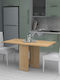 Pepe Extendable Collapsible Wooden Natural Beech Dining Room Table 28(+56)x77x75cm