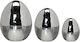 Decorative Easter Silver Dolomite Eggs Tessa Set 3 Pieces 7 X 9 6 X 8 4 X 6 Cm Hintsdeco