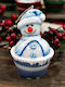 Gerakis Christmas Candle Blue 11x9cm