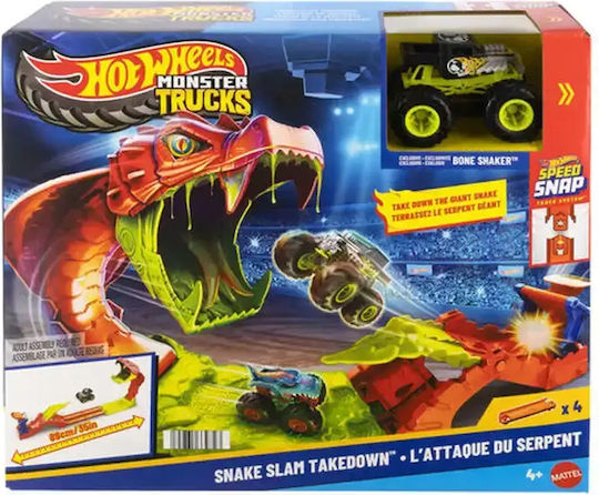 Hot Wheels Heiße Räder Schlange Angriff Strecke 1:64 Monstertrucks für 4+ Jahre