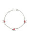 Kiriakos Gofas Kids Bracelet Silver With Crown And Stones