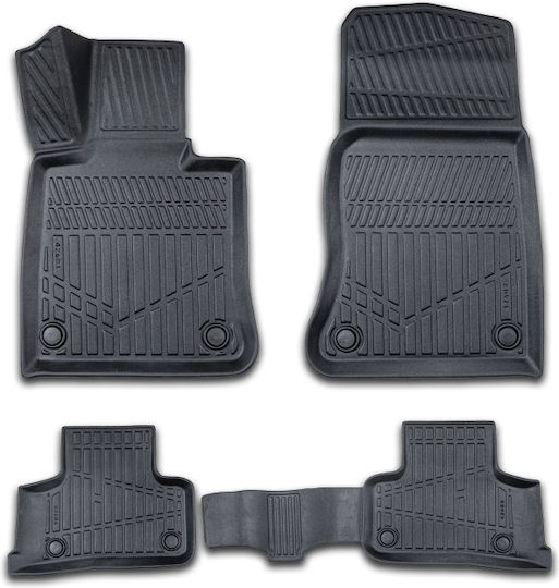 Set Față și Spate Covoare Auto 4 Bucăți Pentru Mercedes-Benz GLC 2015-2023 Negre