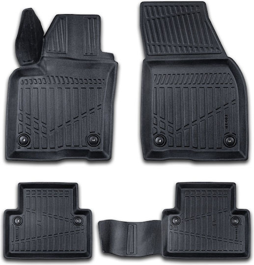 Set Front and Back Car Mats 4 Pieces for Volvo S40 2004-2012 Black