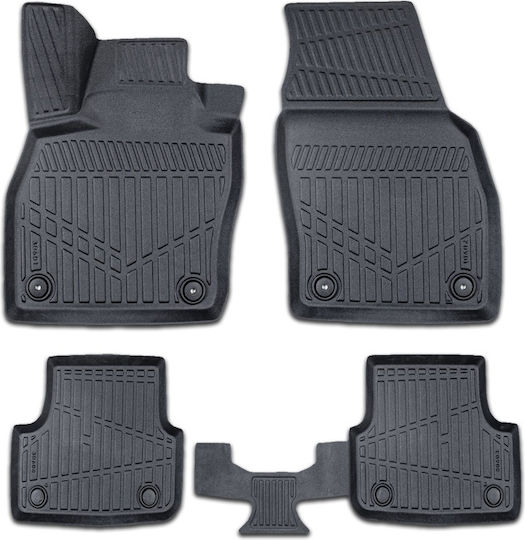 Set Față și Spate Covoare Auto 4 Bucăți pentru Skoda Fabia Negre