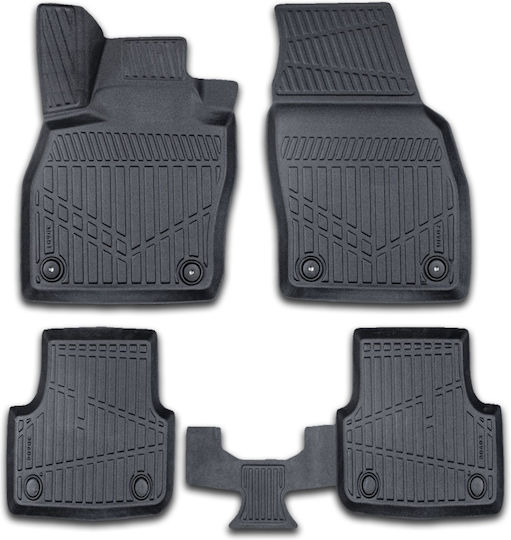 Set Față și Spate Covoare Auto 4 Bucăți pentru Volkswagen Polo Negre