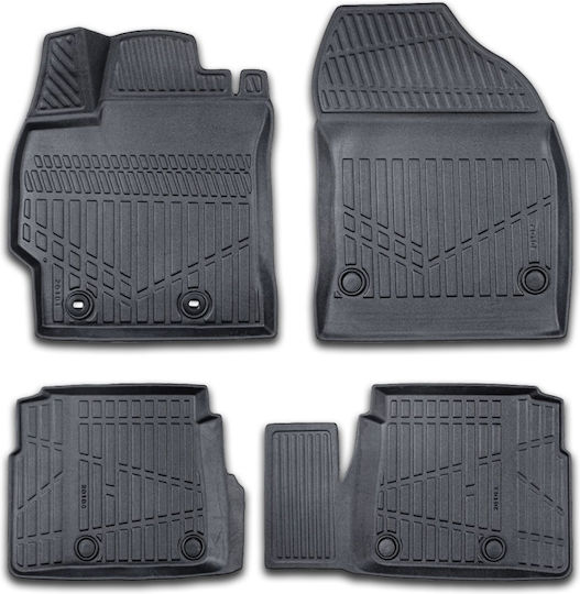 Set Față și Spate Covoare Auto 4 Buc Pentru Toyota Auris 2013-2018 Negre