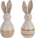 Kaemingk Osterdekorationen & Ornamente Kaninchen Dolomite 2 Verschiedene Designs 10,7x8,5x20,5cm