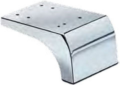 Plastic Furniture Leg Ms L Va-211-01 Chrome 12cm X 8cm Height