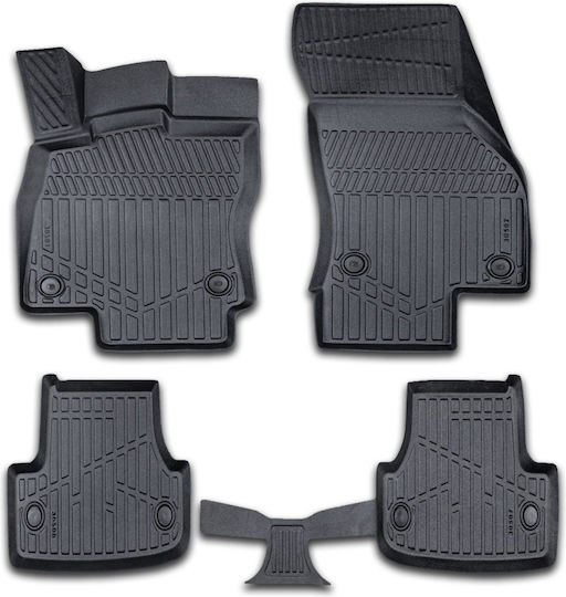 Set Față și Spate Covoare Auto 4 Buc Pentru Volkswagen T-Roc Ford Edge Negre