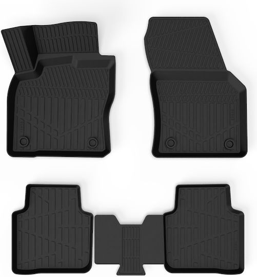 Set Față și Spate Covoare Auto 4 Bucăți Pentru Renault Megane Ford Edge 2002-2009 Negre