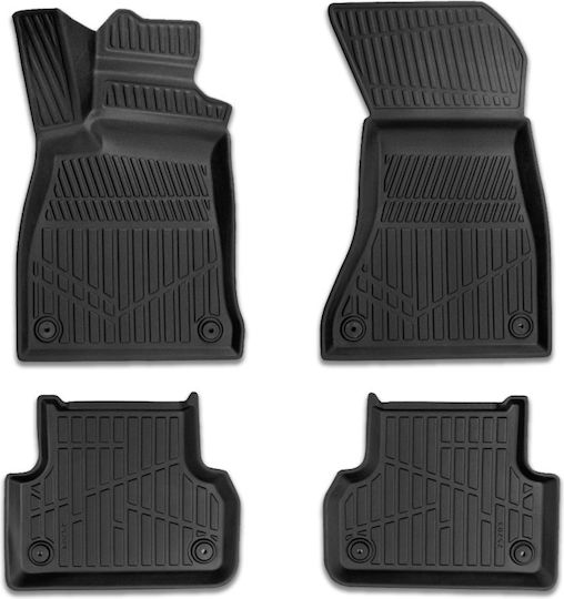 Set Față și Spate Covoare Auto 4 Bucăți pentru Audi A4 2007-2015 Negre