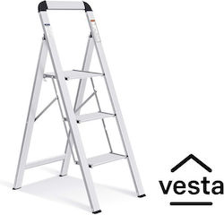 Vesta Σκάλα Αλουμινίου με 3 Σκαλοπάτια 39εκ.