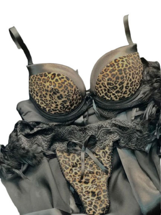 Fontana di Vita Set Lenjerie Intimă Sutien Cu Șir Maro
