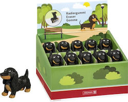 Eraser 3D Plastic Design Puppy Dackel 25 X 45 X 50mm Black Brunnen