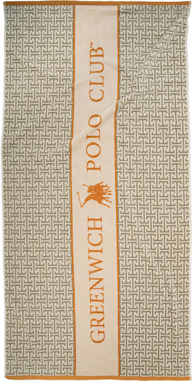 Greenwich Polo Club Strandtuch Baumwoll Taupe-Orange 180x90cm