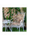 Be Comfy Waterproof Garden Chair Cushion Floral Titian 42x42cm