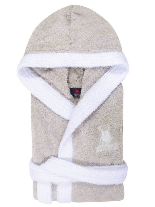 Greenwich Polo Club Kids Bathrobe Essential Gray Hooded