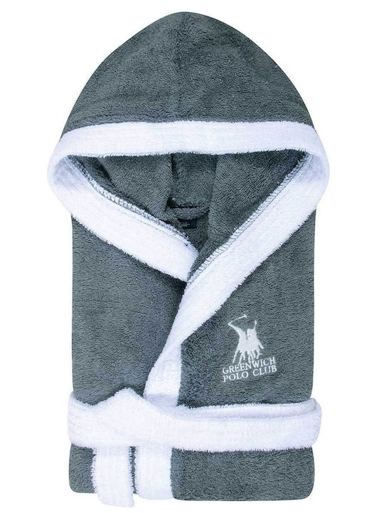 Greenwich Polo Club Kids Bathrobe Essential 8623 Gray Hooded