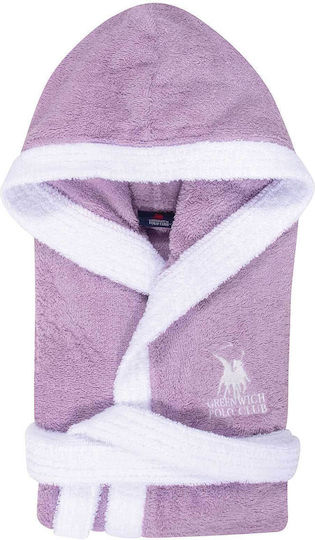 Greenwich Polo Club Halat De Baie Pentru Copii Essential Violet Cu Glugă Greenwich Polo Club Halat De Baie Pentru Copii Essential Violet Cu Glugă