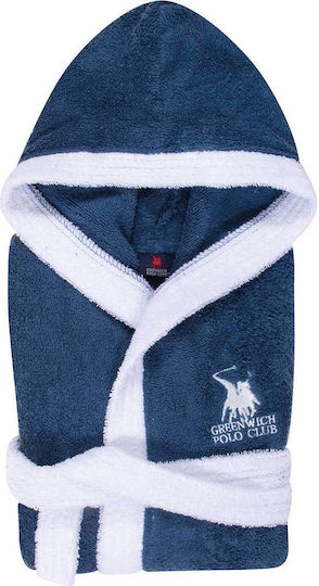 Greenwich Polo Club Детски Халат Essential Син с Качулка
