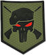 Commando Punisher Badge Rubber Survivors Khaki
