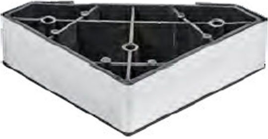 Dreamwell Picior de Mobilier din Plastic 9x9x3cm Argintiu