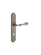 Roline Middle Door Lever With Plate Old Silver K370-75