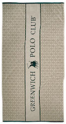 Greenwich Polo Club Beach Towel Cotton Taupe-Green