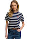 Heritage Women's Cotton Striped Blouse Jkc Navy Stripe
